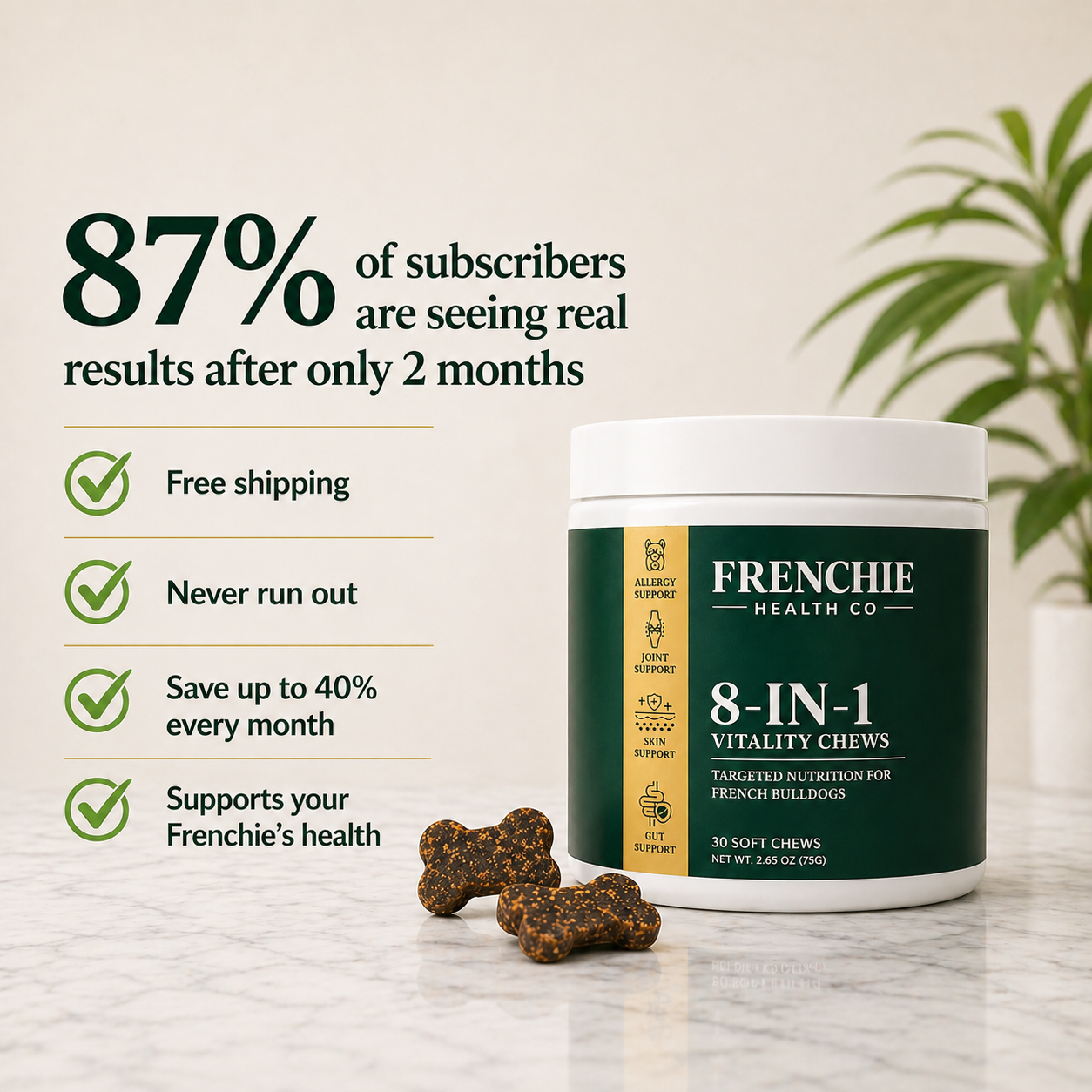 French Bulldog Vitality Chews